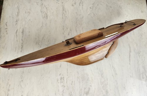 Vintage wooden pond yacht - vintage,
