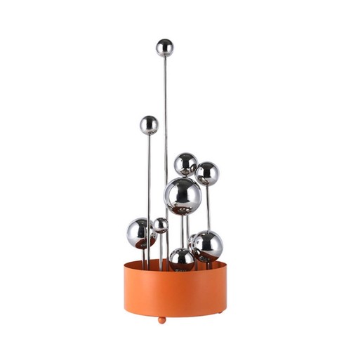 Sculpture with chrome - chrome, spheres