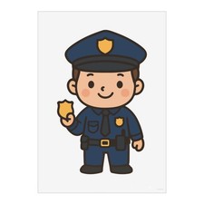 Police man hero - hero', wall