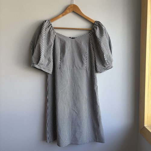 Dazy white and black gingham - white,
