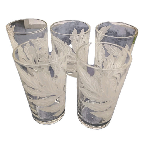 Vintage etched frosted - vintage, leaf