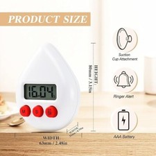 konqkin Digital Study Kitchen Timer Countdown Count up Timer Magnetic Pink