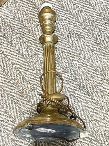 Antique brass column lamp - antique,