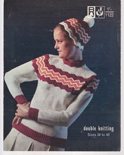 Bellmans 1122 Original Womans Knitting Pattern Ski Style Sweater DK