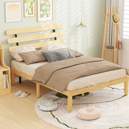 King size bed - bed, solid