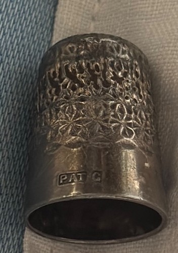 Vintage silverplated thimble - silverplated,