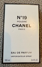CHANEL No 19 Poudré Eau de Parfum 100 ML Spray. Cellophane wrapper removed.