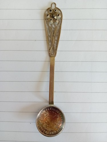 Vintage bolivia coin spoon - bolivia,