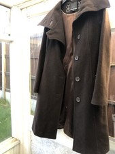 Women's Mackage Wool/Cashmere Blend Coat Size Medium Leather Trim