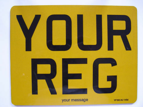 11x8 square rear yellow number - rear,