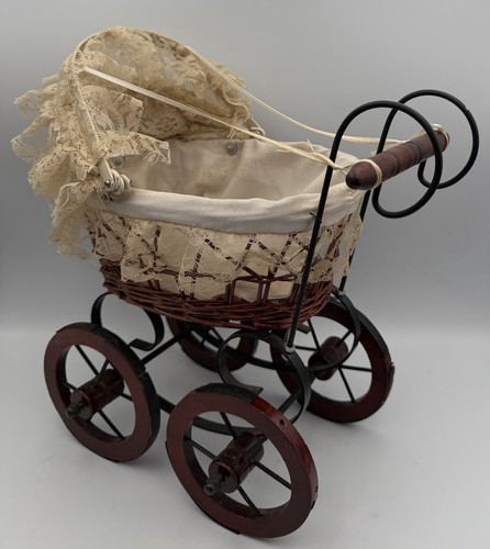 Vintage doll baby carriage - baby,