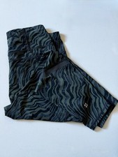 Sweaty Betty Zero Gravity 7/8 Run Leggings L Green Black Camo Reflective Pocket