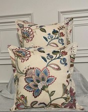 Pair embroidered colefax - of,