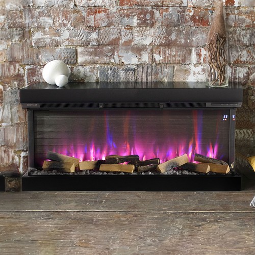 Led fireplace media wall fire - led,
