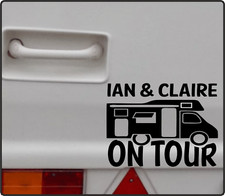 Personalised With Your Names Camper Decal Motorhome Sticker On Tour