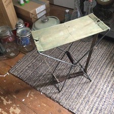Vintage Folding Camping Stool-green Canvas