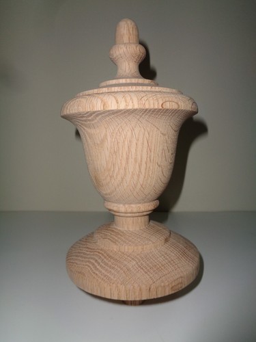 Wood finial unfinished - finial, for