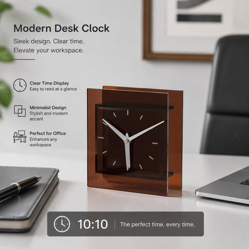 Table clock non ticking modern - table,