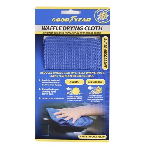 Goodyear microfibre waffle car - microfibre,