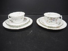 2 x Antique Trios W.A.A & Co William Alsager Adderley Staffordshire "Sprays #73"