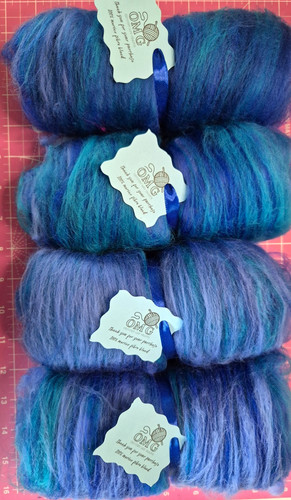 100g hand carded - carded, fibre