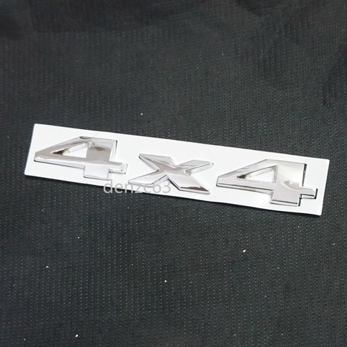 4x4 chrome silver metal - 1x,