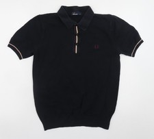 Fred Perry Men's Black M Polo
