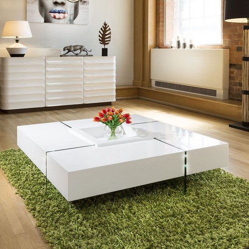 Leo coffee table gloss white - table,