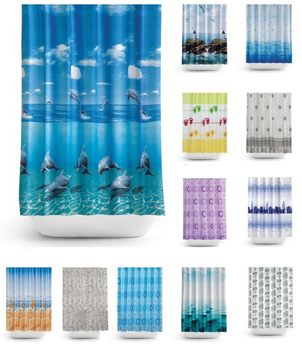 Bathroom fabric shower curtain - fabric,