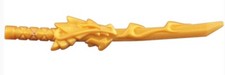 Lego Ninjago Katana Dragon Guard Pearl Gold Sword for Minifigure 93055 VGC UK