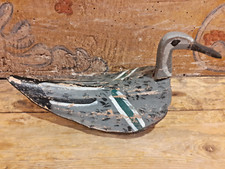Vintage / Antique Wooden Polychrome Painted Decoy Duck