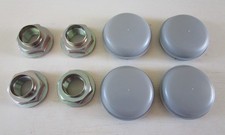4 x GREY 76mm Hub Caps &  4