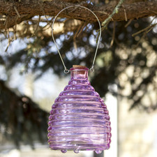 Pink Glass Beehive Hanging