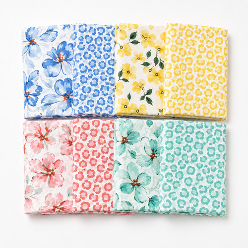 Multicolored floral 8pcs - multicolored,