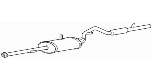 Rear exhaust silencer back - silencer, box