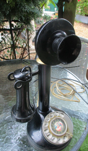 Vintage candlestick telephone - vintage,