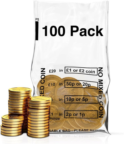 Pack 100 coin bags - pack,
