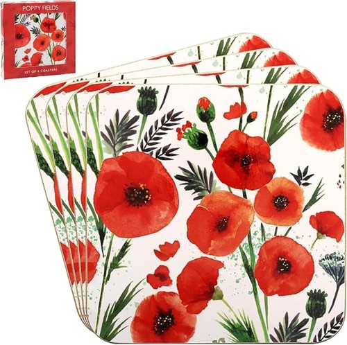 Set gift packed red poppy - of,
