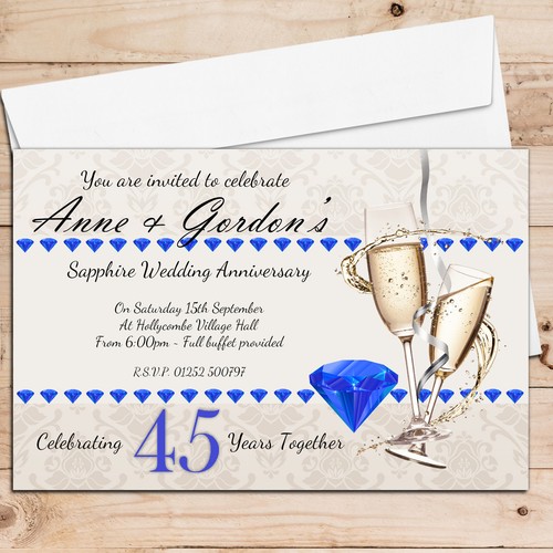 Personalised 45th sapphire - 10,