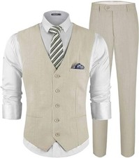 MAGE MALE Men's Linen 2 Piece