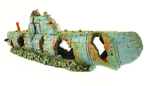 Military submarine aquarium - submarine,