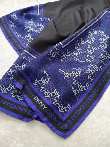 Dkny silk scarf logo print - dkny,