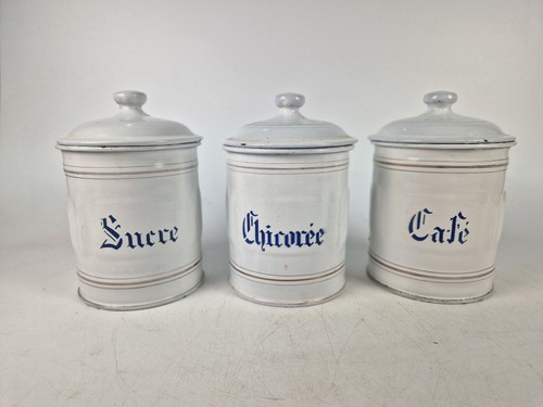 Vintage french white enamel - french,