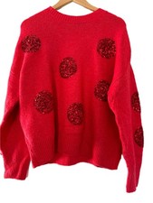 Ladies TU Red Bauble Sequin