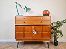 Nathan Mid Century Medium Teak Danish Design Compact Retro Sideboard Cabinet