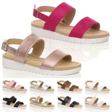 WOMENS LADIES LOW WEDGE HEEL