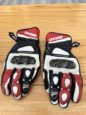 Motorbike Gloves, Ducati With Carbon Fibre Knuckles, Medium