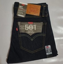 LEVIS JEANS 501 ORIGINAL NAVY BLUE FIT JEANS IN ALL SIZES WITH FREE SHIPPING