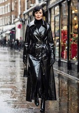 Women pvc vinyl shiny black - pvc,