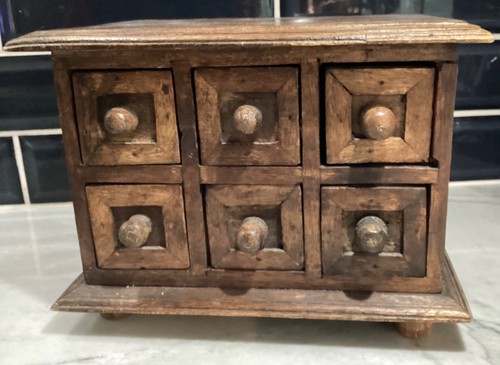 Vintage drawer wood cabinet - 6,